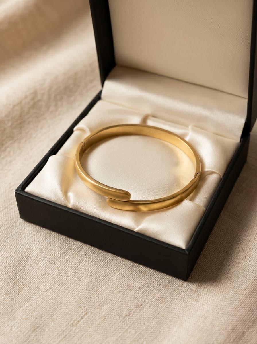 Bracelete Aberto Dourado Aço Inox 316L Feminino — imagem 4