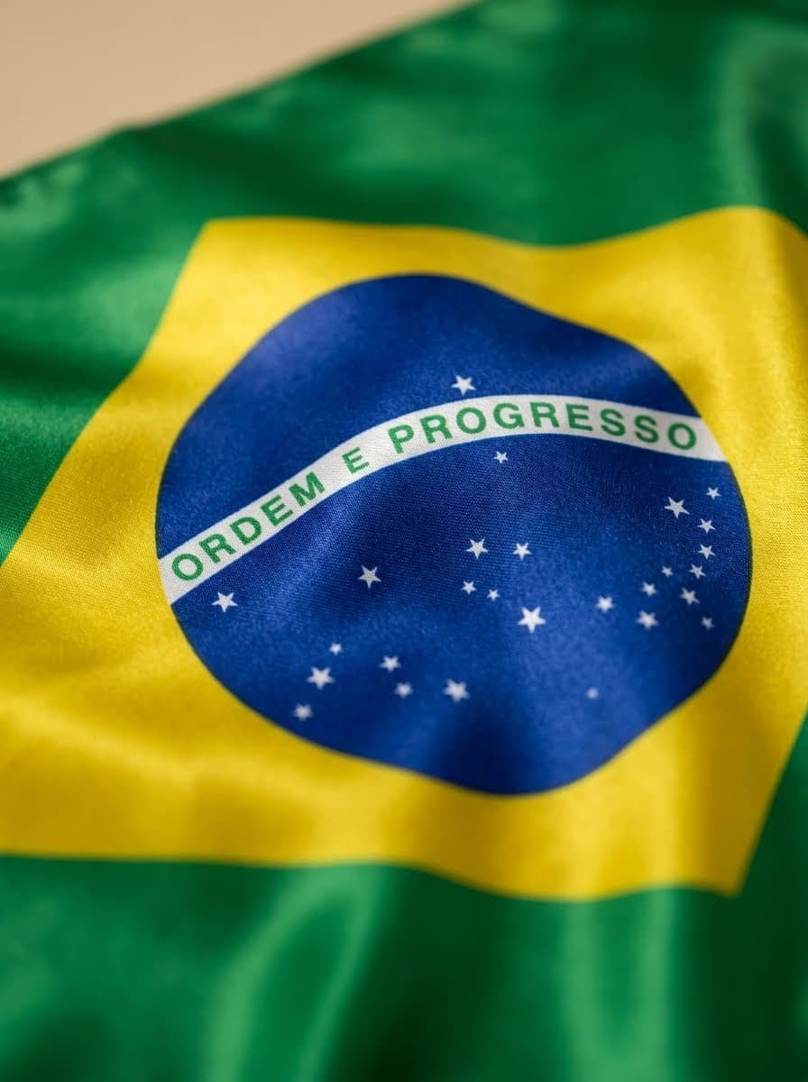 Lenço Cetim Estampa Brasil 90x90 cm Feminino — imagem 2