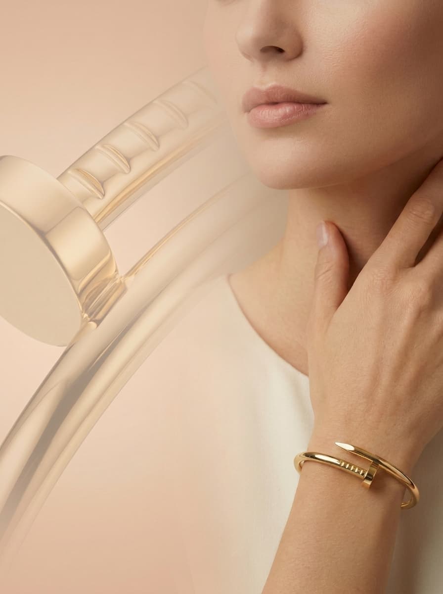 Bracelete Prego Dourado Aço Inox 316L Feminino — imagem 4