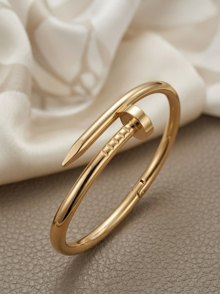 Bracelete Prego Dourado Aço Inox 316L Feminino — imagem 3